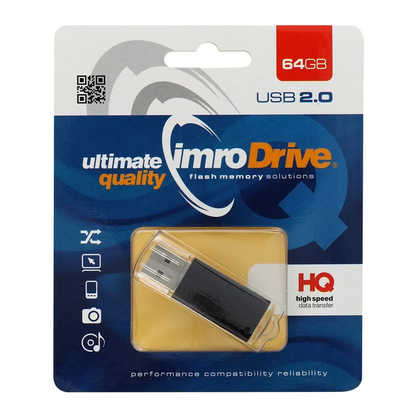 Memória Externa USB-A Imro, 64Gb