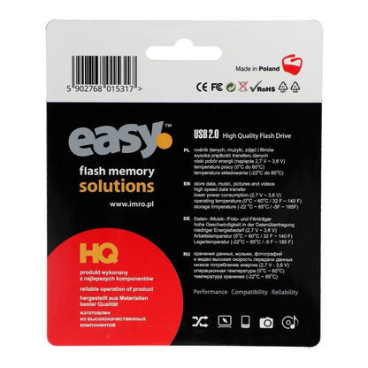 Memória Externa USB-A Imro Easy, 128Gb
