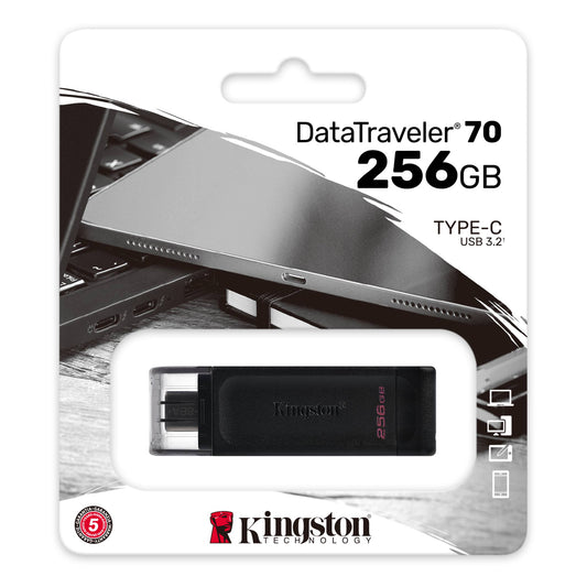 Memória Externa USB-C Kingston DT70 DT70/256GB, 256Gb 