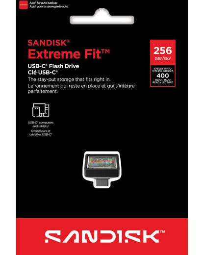 Memória Externa USB-C SanDisk Extreme Fit, 256Gb SDCZ530-256G-G46