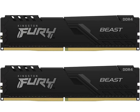 Memória RAM Kingston Fury Beast, DDR4, 2 x 16GB, 3200MHz KF432C16BBK2/32