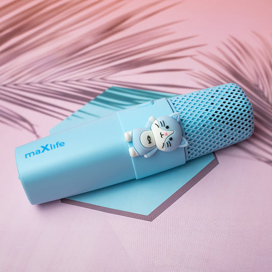 Microfone Bluetooth MaXlife Animal MXBM-500, azul