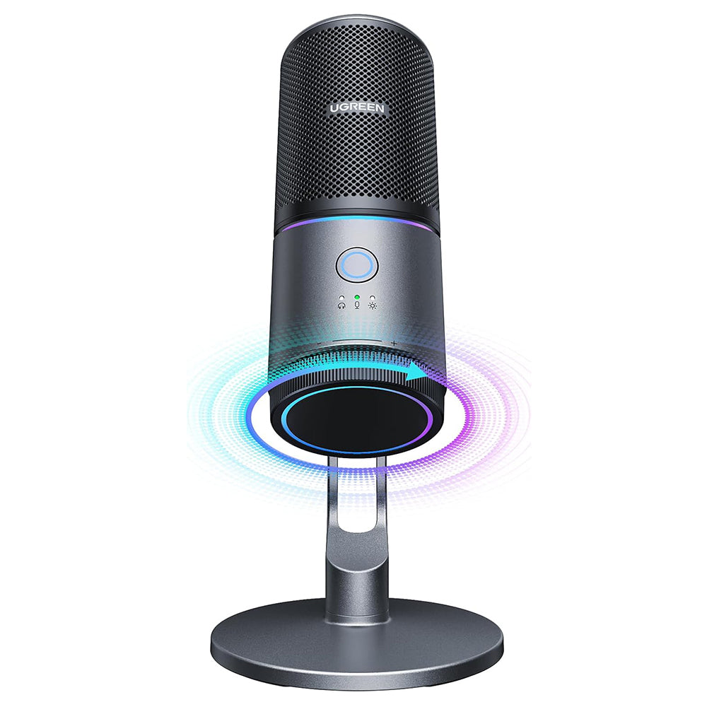Microfone Cardioide UGREEN CM769 (35629), RGB, USB-A, 2m, Preto