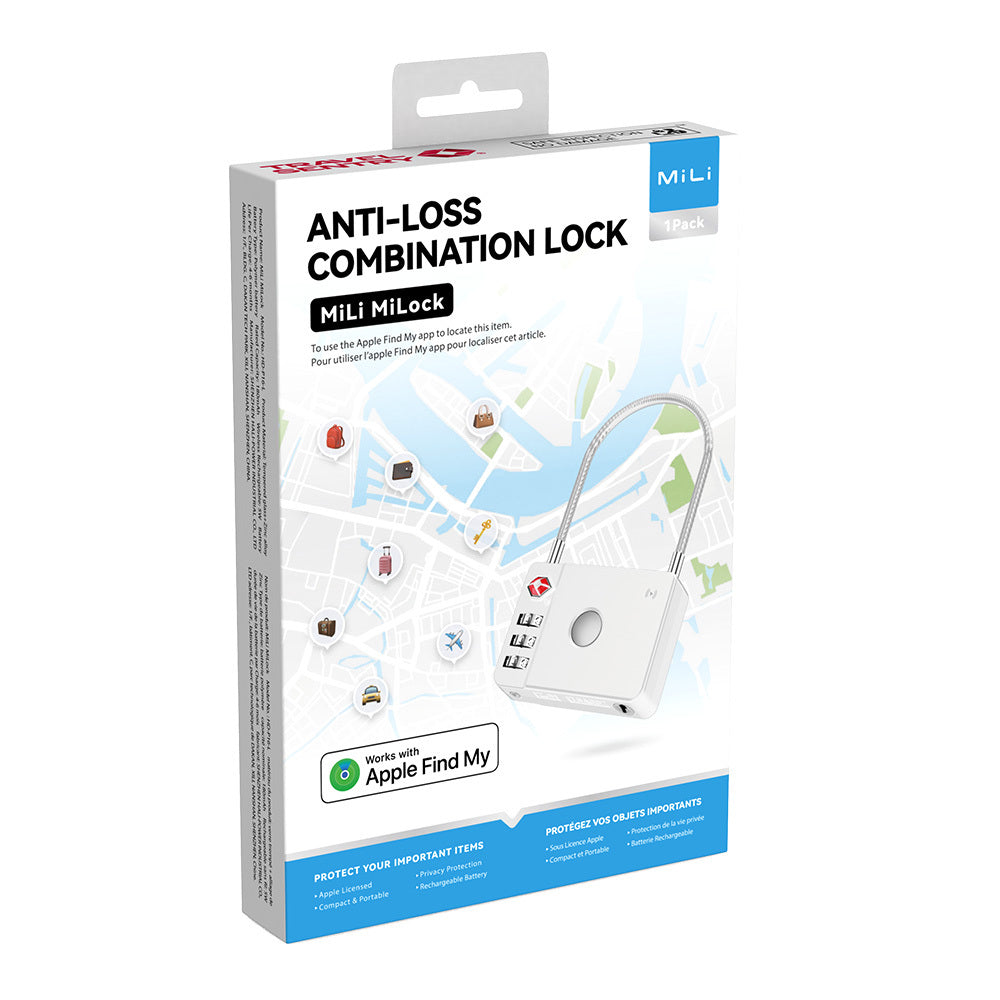MiLi SmartTag MiLock Luggage para iOS Series, Branco HD-P16-L
