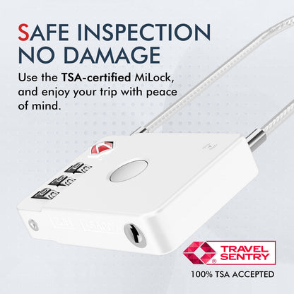 MiLi SmartTag MiLock Luggage para iOS Series, Branco HD-P16-L