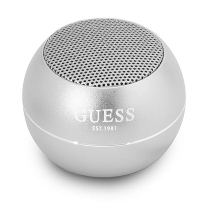 Coluna Portátil Bluetooth Guess, 3W, Prateada