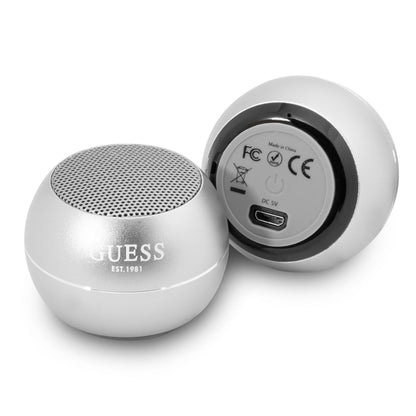 Coluna Portátil Bluetooth Guess, 3W, Prateada