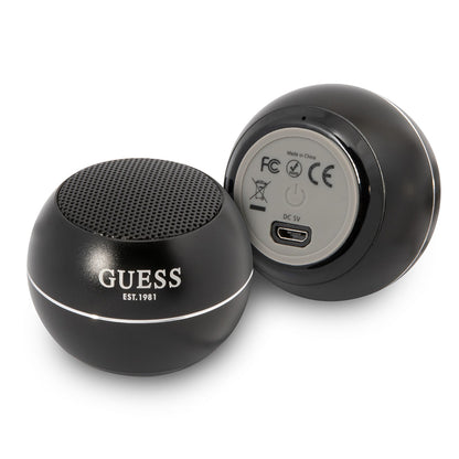 Coluna Portátil Bluetooth Guess, 3W, Preta