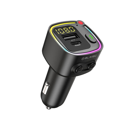 Modulador FM Bluetooth Blavec Flash TR-02, 1 x USB-A - 1 x USB-C