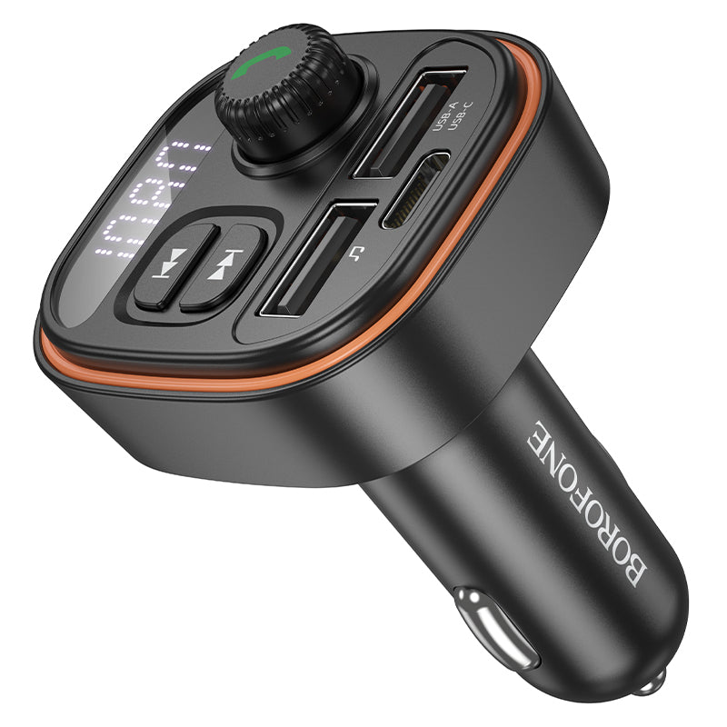 Modulador FM Bluetooth Borofone BC59 Heroic, 2 x USB-A - 1 x USB-C