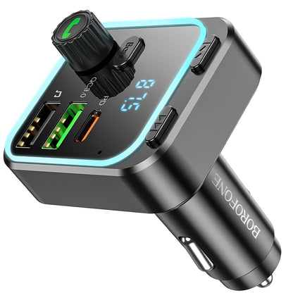 Modulador FM Bluetooth BC53 Highway, 2 x USB-A - 1 x USB-C 