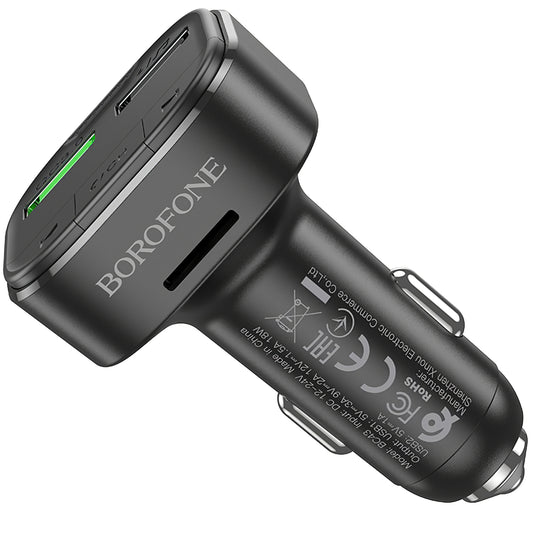 Modulador FM Bluetooth Borofone BC43 Flash, 2 x USB-A - 1 x microSD