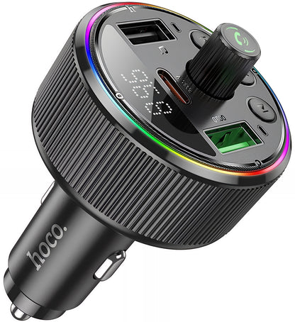 Modulador FM Bluetooth HOCO E82, 2 x USB-A - 1 x USB-C