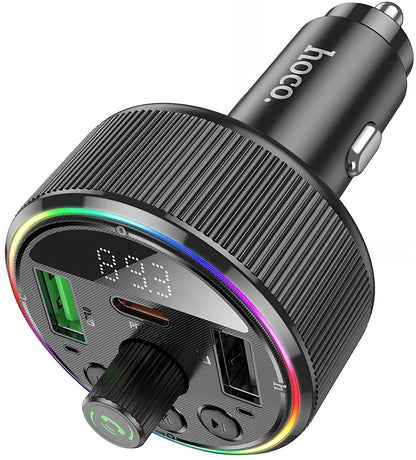 Modulador FM Bluetooth HOCO E82, 2 x USB-A - 1 x USB-C