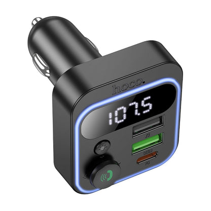 Modulador FM Bluetooth HOCO E85, 2 x USB-A - 1 x USB-C