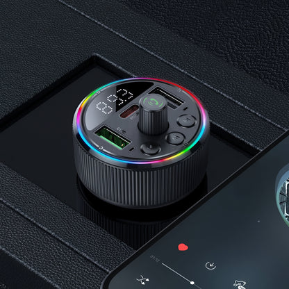 Modulador FM Bluetooth HOCO E82, 2 x USB-A - 1 x USB-C