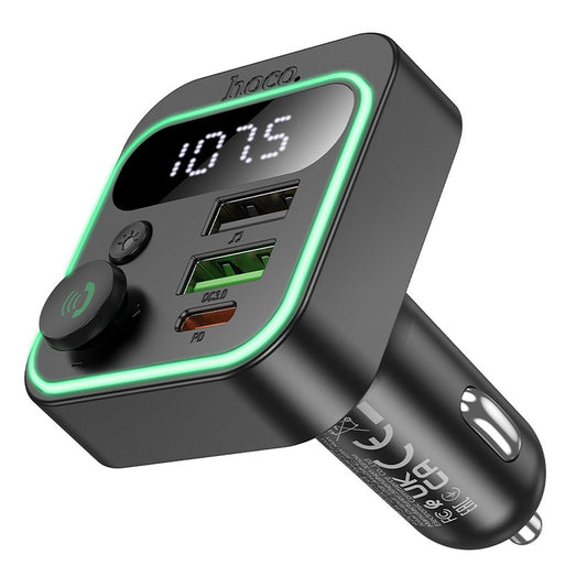 Modulador FM Bluetooth HOCO E85, 2 x USB-A - 1 x USB-C