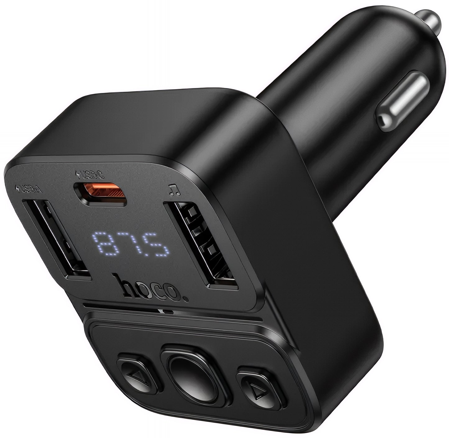 Modulador FM Bluetooth HOCO E87, 2 x USB-A - 1 x USB-C