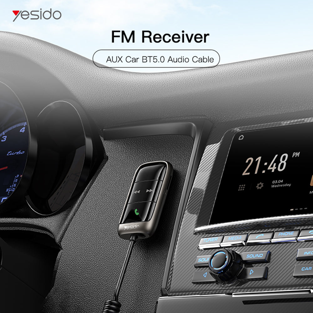 Modulador FM Bluetooth Yesido YAU32, 1 x 3.5mm - 1 x microSD