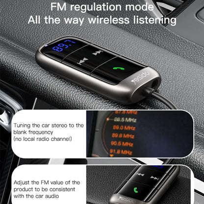Modulador FM Bluetooth Yesido YAU32, 1 x 3.5mm - 1 x microSD