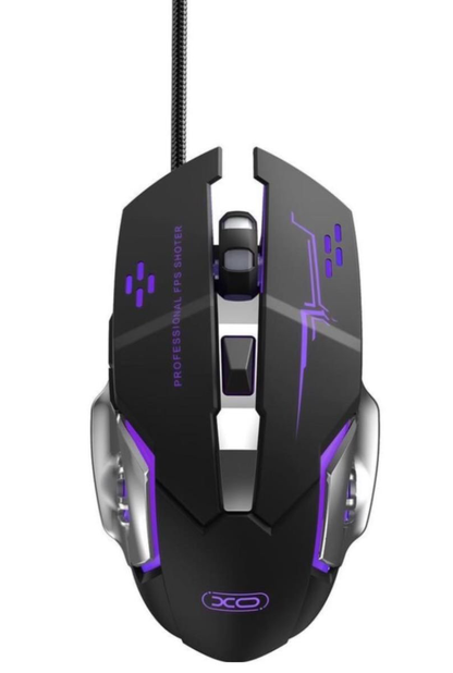 Rato Gaming Com Fio USB XO Design M10, RGB, 3200DPI, Preto