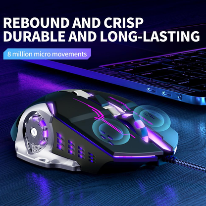 Rato Gaming Com Fio USB XO Design M10, RGB, 3200DPI, Preto