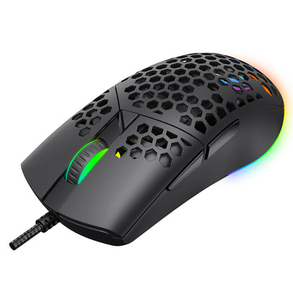 Mouse Gaming Wired USB HAVIT MS1036, RGB, 1200DPI - 7200DPI, 1.6m, Branco