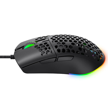 Mouse Gaming Wired USB HAVIT MS1036, RGB, 1200DPI - 7200DPI, 1.6m, Branco