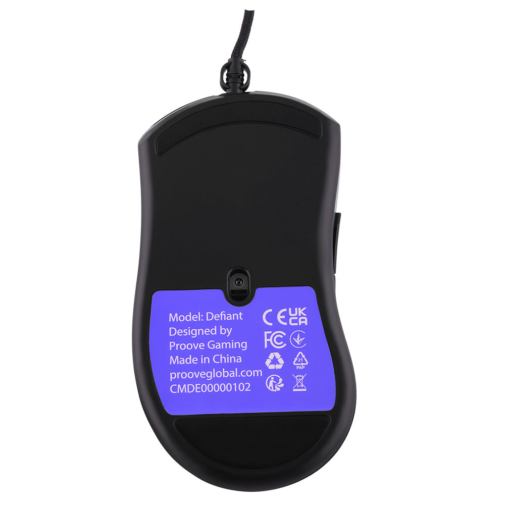 Mouse Gaming Wired USB Proove Defiant, RGB, 7200DPI, Preto CMDE00000102