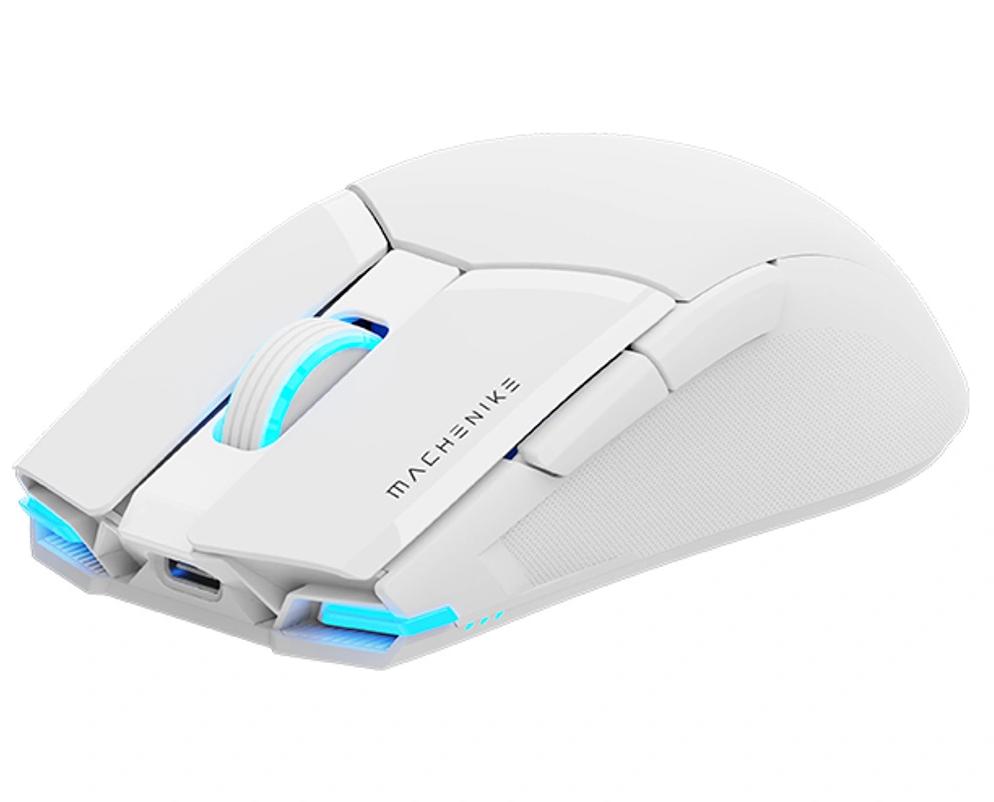 Machenike M7 Pro Wireless Gaming Mouse, RGB, 1000 DPI–26000 DPI, White