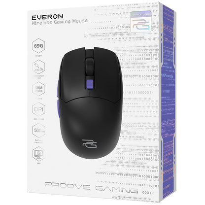 Mouse Gaming Wireless Proove Everon, 800DPI - 10000DPI, Preto WMEV00022001