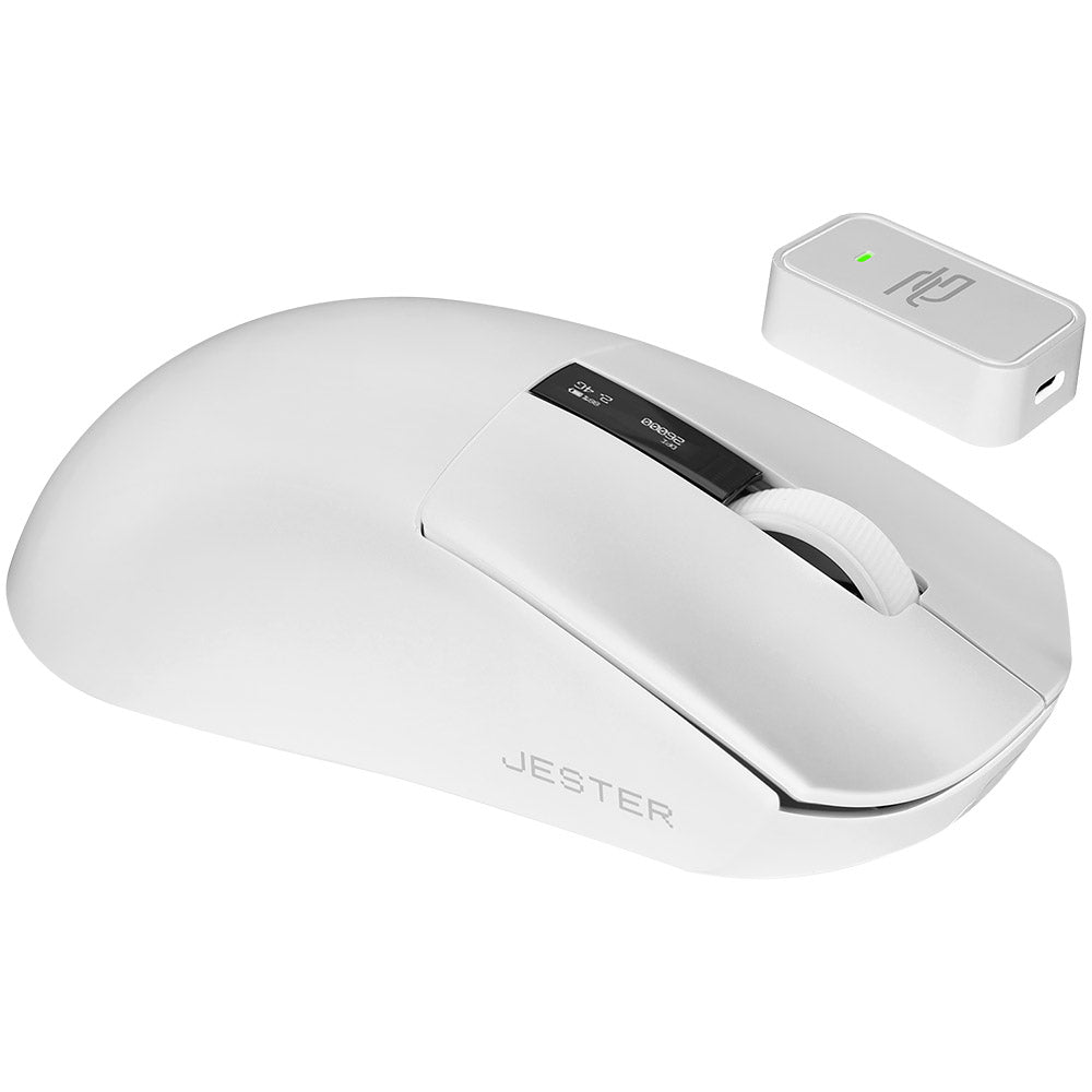 Mouse Gaming Wireless Proove Jester, 800DPI - 26000DPI, Display OLED, Branco WMJS00022002