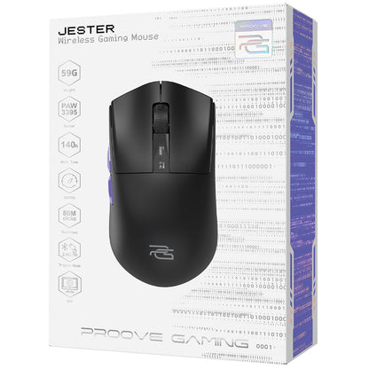 Mouse Gaming Wireless Proove Jester, 800DPI - 26000DPI, Display OLED, Preto WMJS00022001