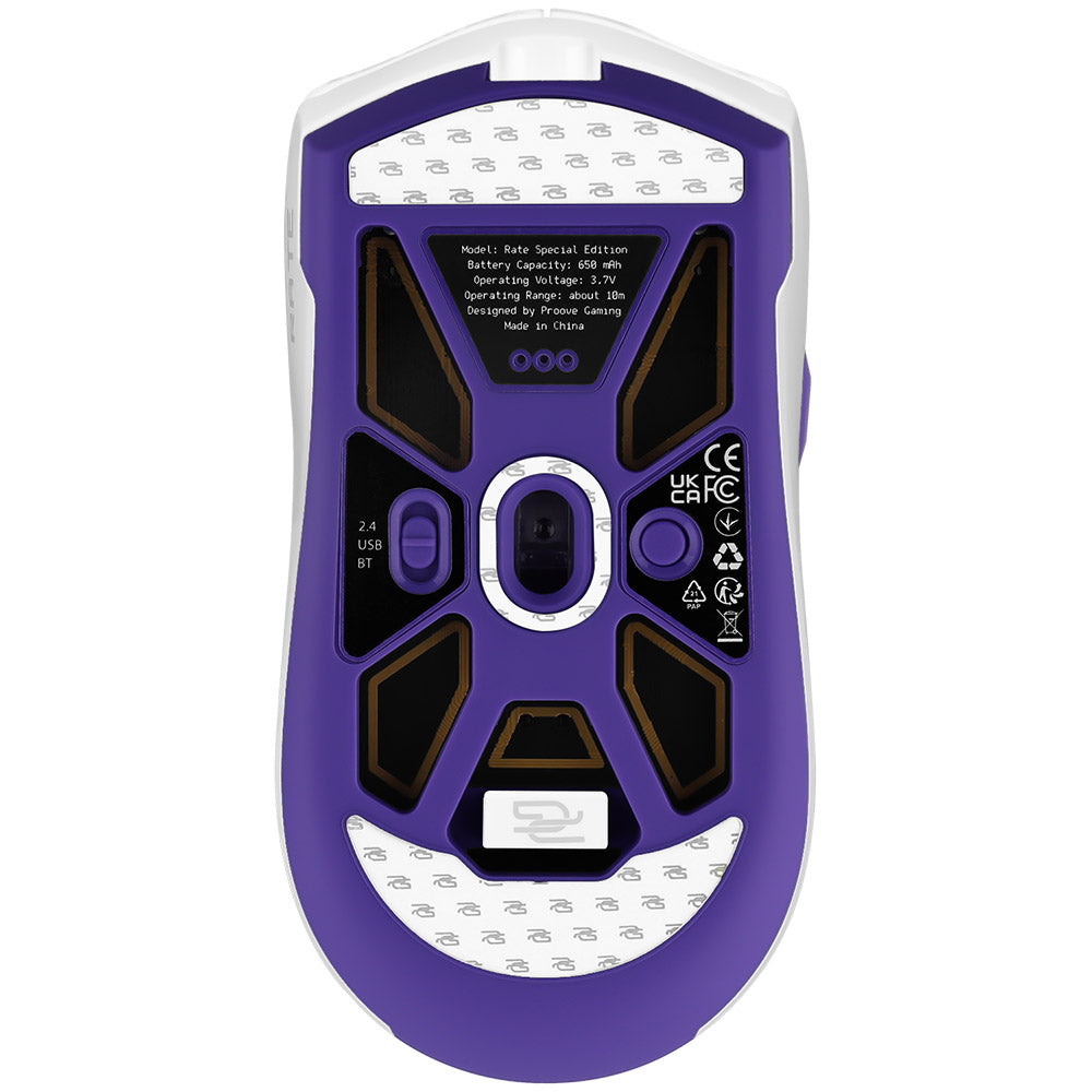 Mouse Gaming Wireless Proove Rate Edição Especial, 800DPI - 12000DPI, Branco CMRTWRS03002