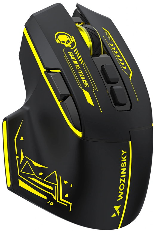 Rato Gaming Sem Fios WZK WMGB-1181, 3200DPI, Preto Amarelo