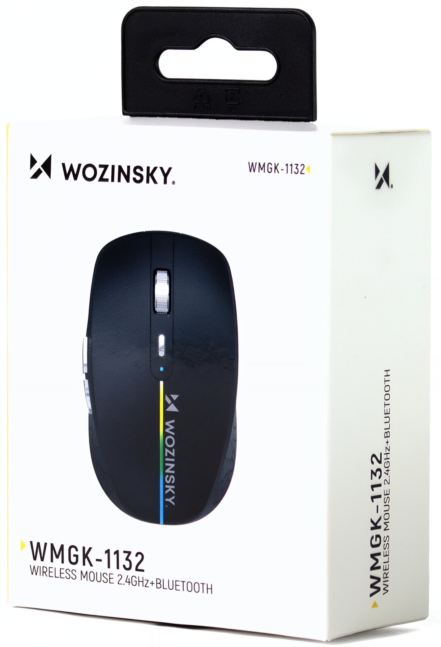 Rato Gaming Sem Fios WZK WMGK-1132, 1600DPI, RGB, BT / Wi-Fi, Preto