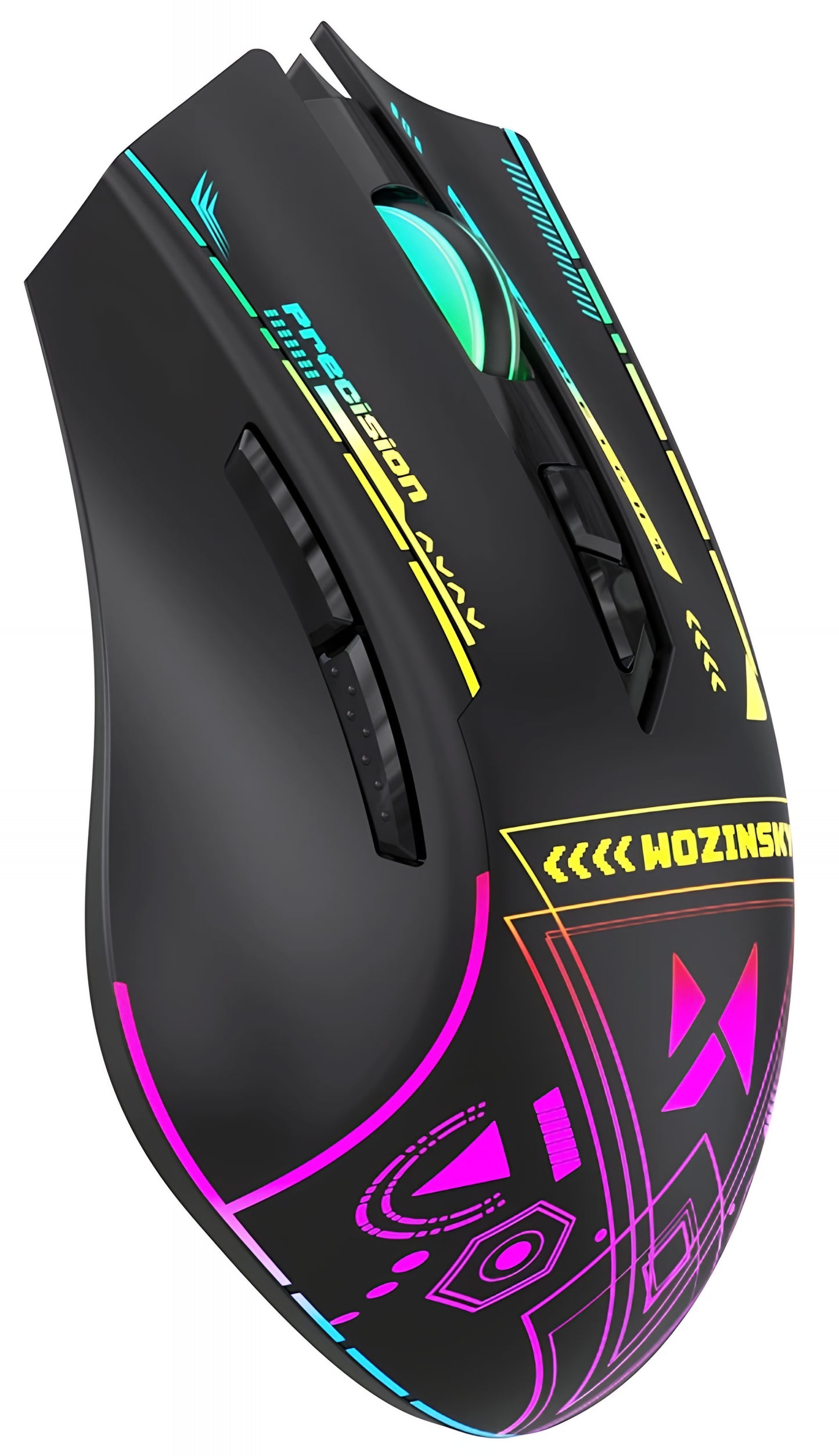 Rato Gaming Wireless WZK WMGB-3200, 3200DPI, RGB, Preto