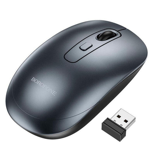Mouse Wireless Borofone BG13 Winner, 1600DPI, Cinzento