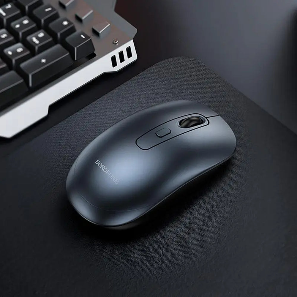 Mouse Wireless Borofone BG13 Winner, 1600DPI, Cinzento
