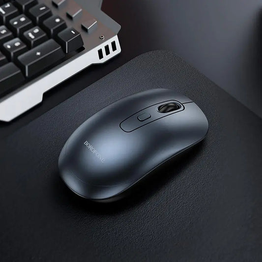 Mouse Wireless Borofone BG13 Winner, 1600DPI, Cinzento
