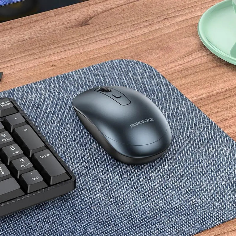 Mouse Wireless Borofone BG13 Winner, 1600DPI, Cinzento