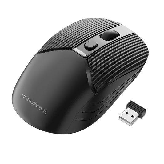 Rato Sem Fios Borofone BG5, 1600DPI, Preto