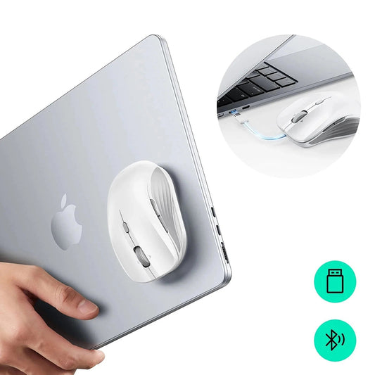 Mouse Wireless ESR MagMouse, 800DPI - 4800DPI, BT / Wi-Fi, Branco