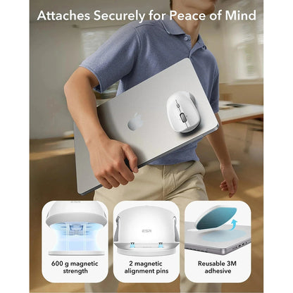 Mouse Wireless ESR MagMouse, 800DPI - 4800DPI, Branco