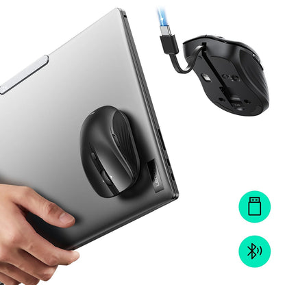 Mouse Wireless ESR MagMouse, 800DPI - 4800DPI, BT / Wi-Fi, Preto