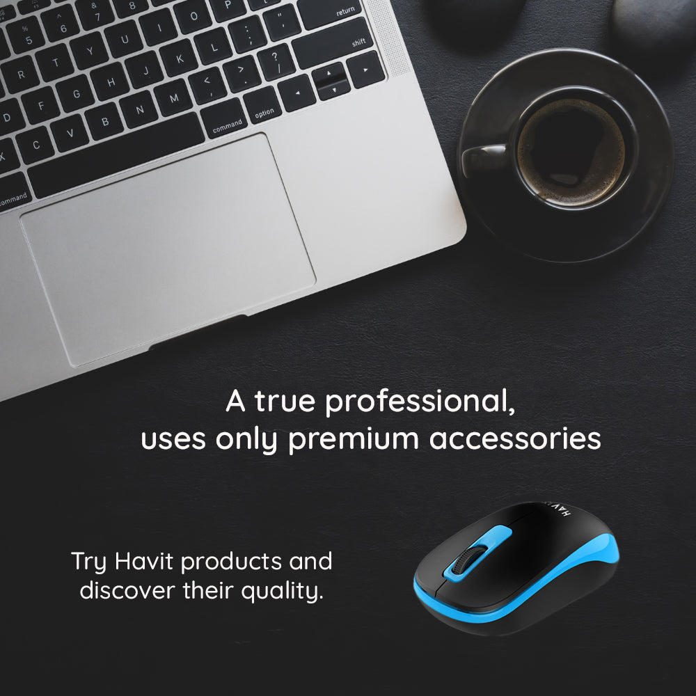 Mouse Wireless HAVIT MS626GT, 1200DPI, Preto Cinzento