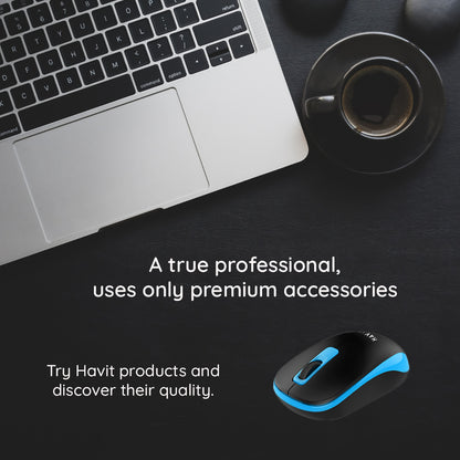 Mouse Wireless HAVIT MS626GT, 1200DPI, Preto Cinzento