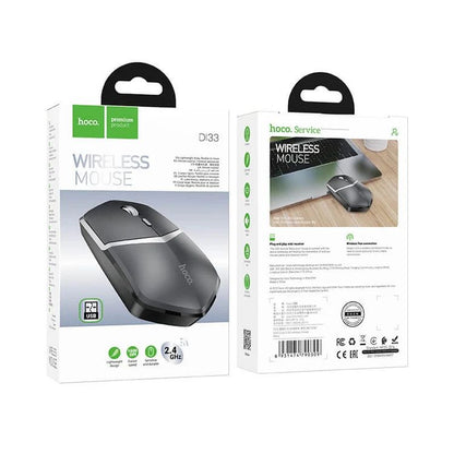Mouse Wireless HOCO DI33, 1600DPI, Preto