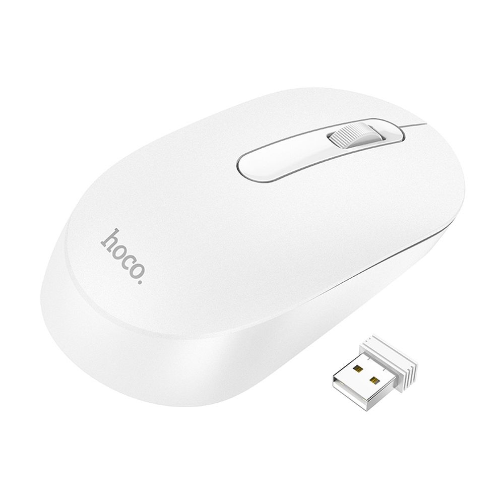 Mouse Wireless HOCO GM14, 1200DPI, Branco