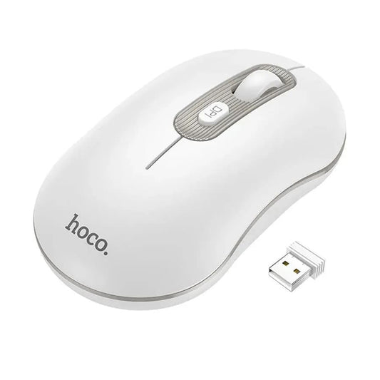 Mouse Wireless HOCO GM21, 1600DPI, Branco